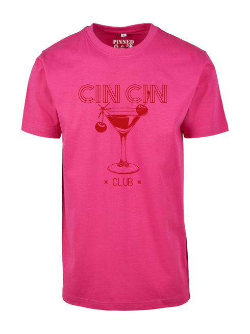 Curve T-Shirt Cin Cin Club Rot - Rosa