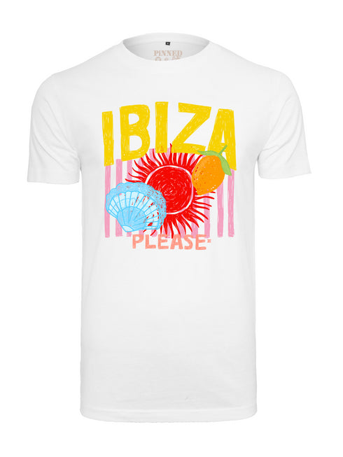 Curve T-Shirt Ibiza Please - Weiß