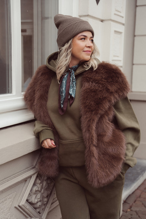 Gilet Fur Brown