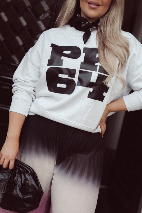 Boxy Sweater Brand PK Black