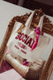 Canvas Shopping Bag Social Club Bordeaux Velvet
