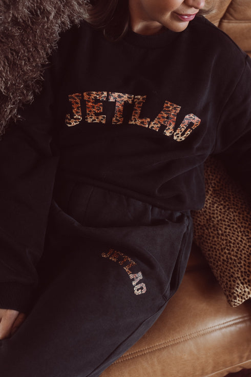 Jogger Washed Straight Leg Jetlag Leopard