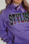 Limited Hoodie Stylish Purple Glitter