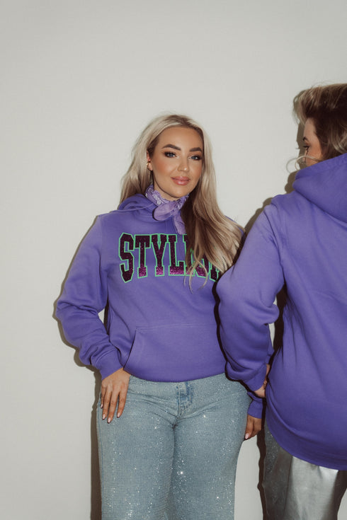 Limited Hoodie Stylish Purple Glitter