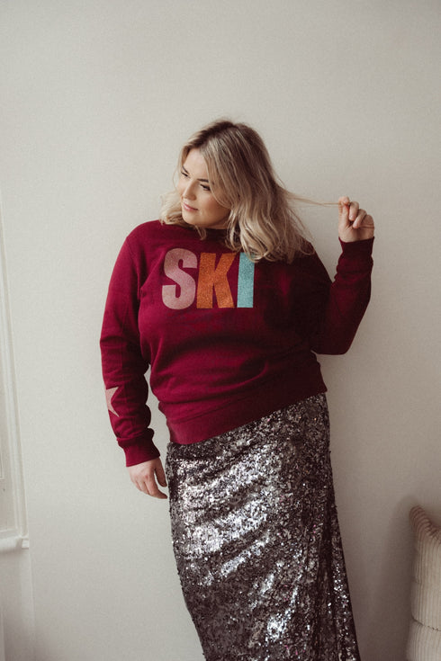 Regular Sweater Ski Multi Glitter
