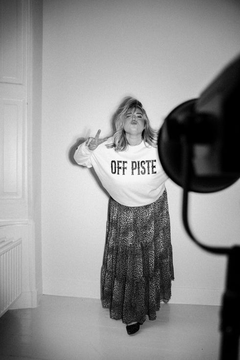 Boxy Sweater Off Piste Hot Pink Glitter