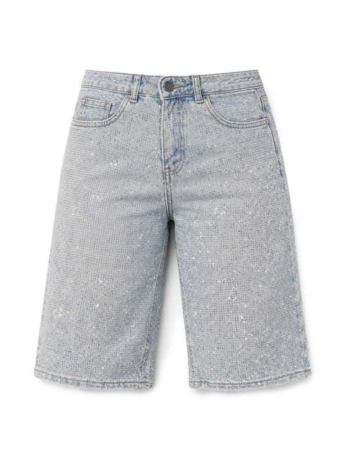 Denim Jort Glitter