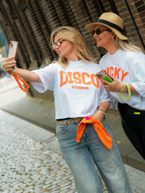 Cropped T-shirt Disco Studios Orange