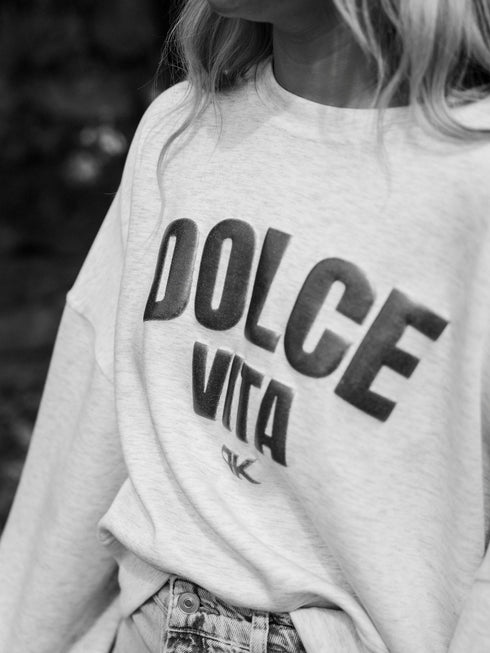 Boxy Sweater Dolce Vita Metallic Blue