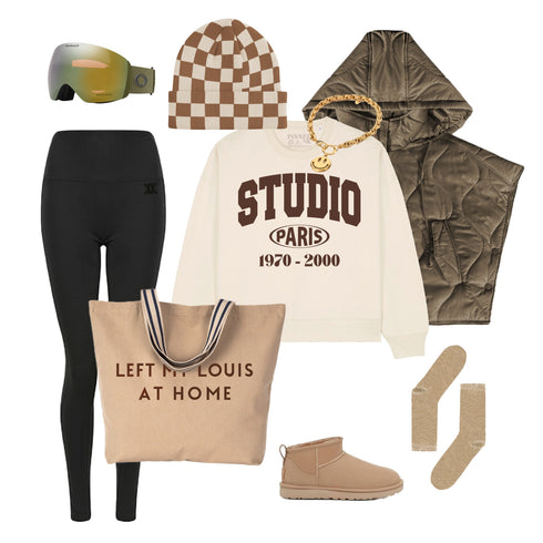 Beanie Square Pattern Nude