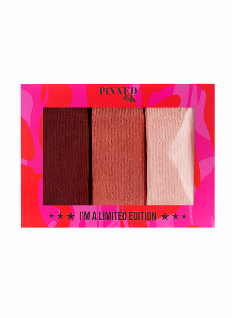 Gift Package Socks Nude Glitter