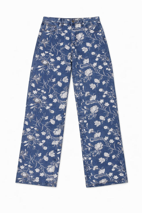 Jeans White Flower