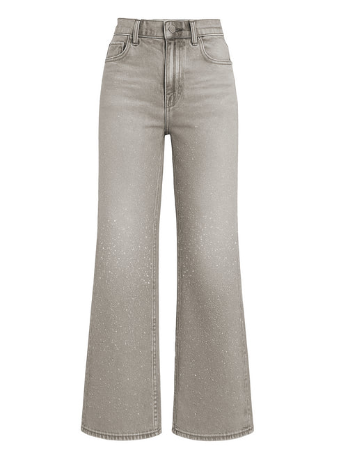 Jeans Wide Leg Glitter - Light Grey