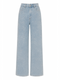 Jeans mit weitem Bein und Glitzer - Hellblau