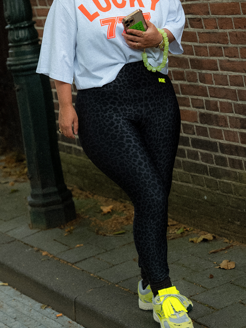 Sport Legging Leopard Grey Black