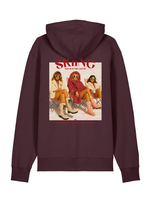 Limited Hoodie Skiing was just the excuse Back