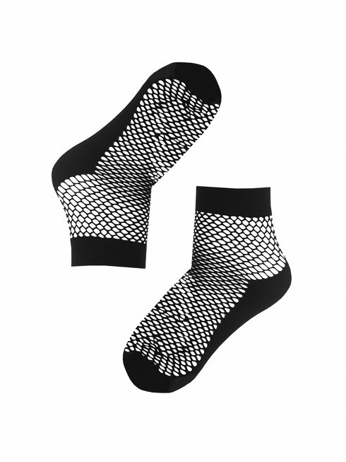 Netzstrumpfhose kurz - Schwarz