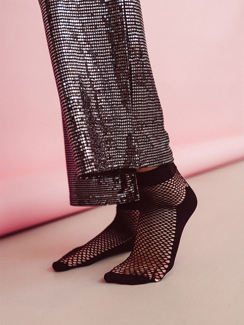Netzstrumpfhose kurz - Schwarz