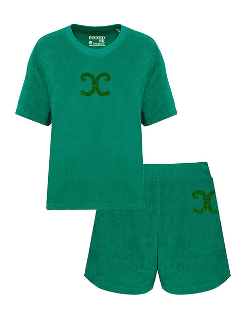 Set Frottee CC Grün Glitzer HINWEIS: Lieferzeit 5-7 Werktage