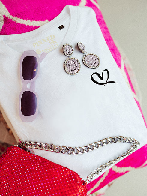 T-shirt Black Velvet Open Heart