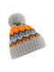 Retro Ski Beanie Orange - Grey