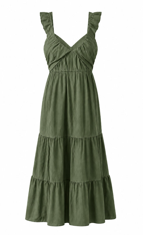Ruffle Dress Long