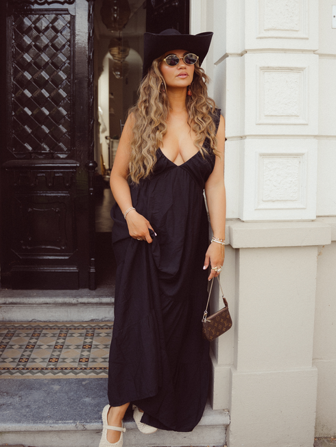 Ruffle Dress Long