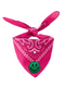 Scarf 3D Smiley Green Glitter - Pink