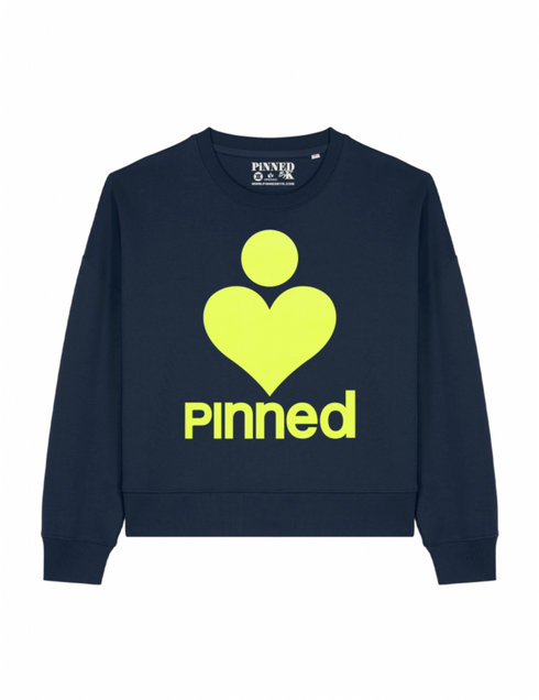 Curve Boxy Pullover PiNNED Neongelber Samt