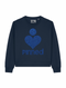 Curve Boxy Pullover PiNNED Blau Glitzer