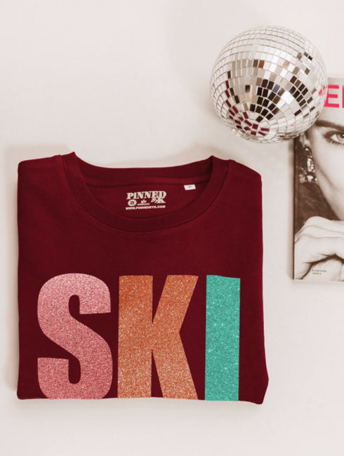 Boxy Sweater Ski Multi Glitter