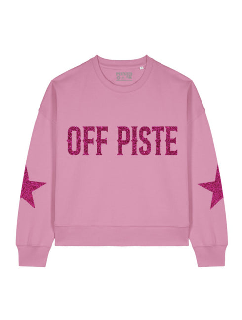 Boxy Sweater Off Piste Pink Glitter