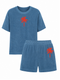 Set Badstof Palm Tree Red Velvet | NOTE: Levertijd 5-7 werkdagen