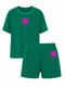 Palmtree Neon Pink Samt-Frottee-Set | HINWEIS: Lieferzeit 5-7 Werktage
