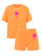 Palmtree Neon Pink Velvet Terry Set | NOTE: Delivery time 5-7 business days