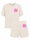 Set Badstof Saint L'amour Velvet Neon Pink | NOTE: Levertijd 5-7 werkdagen