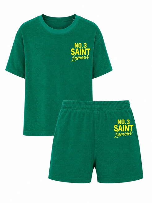 Set Badstof Saint L'amour Velvet Neon Yellow | NOTE: Levertijd 5-7 werkdagen