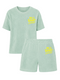 Set Badstof Saint L'amour Velvet Neon Yellow - Mint