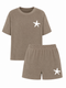 Set Badstof SeaStar White Velvet Brown.