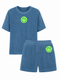 Set Badstof Smiley Neon Green Velvet | NOTE: Levertijd 5-7 werkdagen