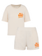 Set Terry Terry Saint L'amour Velvet Neon Orange - Offwhite