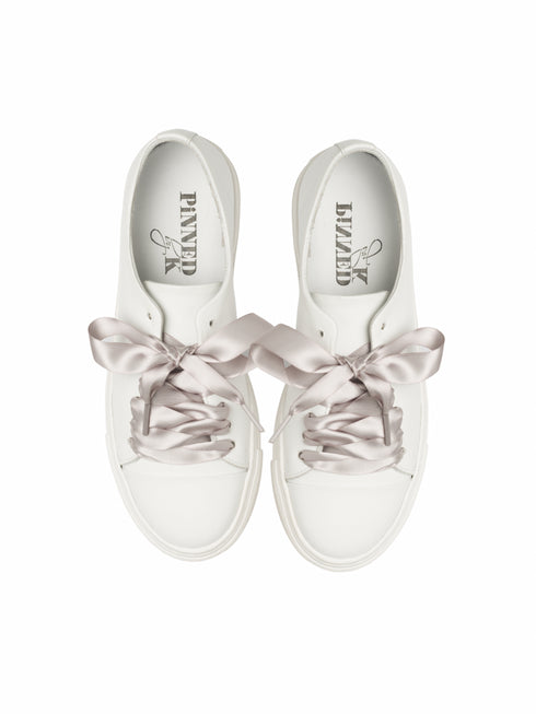 Schnürsenkel Satin - Silber