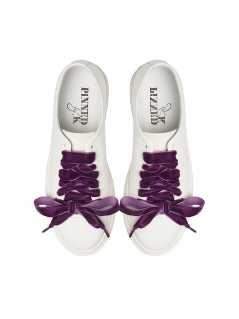 Schnürsenkel Samt - Bordeaux