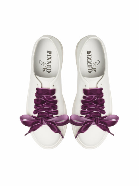 Schnürsenkel Samt - Fuchsia