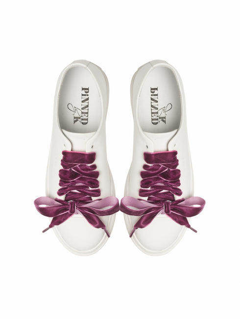 Schnürsenkel Samt - Rosa