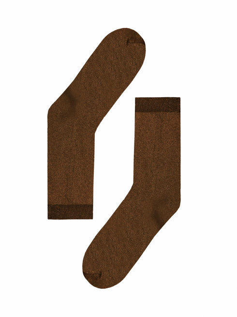 Socken Loeks Gold Glitter - Braun