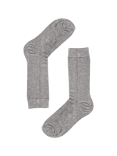Socks Long Silver Glitter - Gray