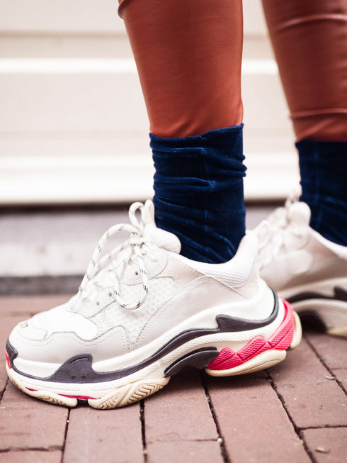 Socks Velvet - Blue