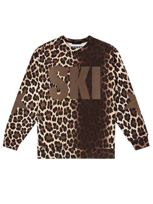 Sweater Leopard Ski Brown Velvet