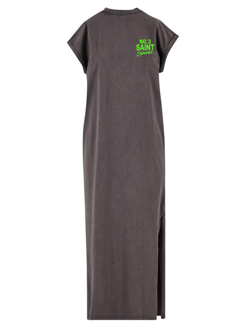 T-Shirt-Kleid Saint L'Amour Neongrüner Samt